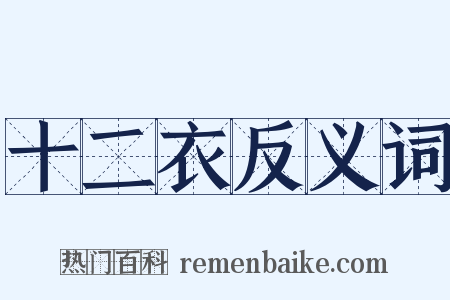 十二衣反义词是什么意思的图片